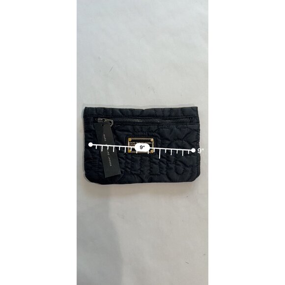 Marc by Marc Jacobs Quilted Logo Clutch Pouch in Normandy Black